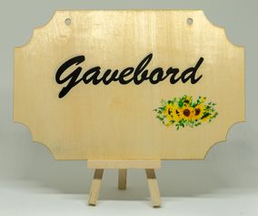 Skilt gavebord