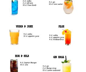 Drinks menu